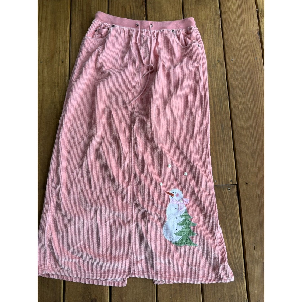 Veg Y2K Sugar Ridge Creations Corduroy Christmas Winter Skirt Long Maxi Size 10